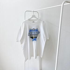 Detroit Lions Football 2001 Majestic White T Shirt